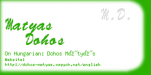 matyas dohos business card